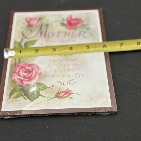 Mother Poem Print With Stand Pink Roses Floral New Sealed Mothers Day Christmas - Picture 5 of 9